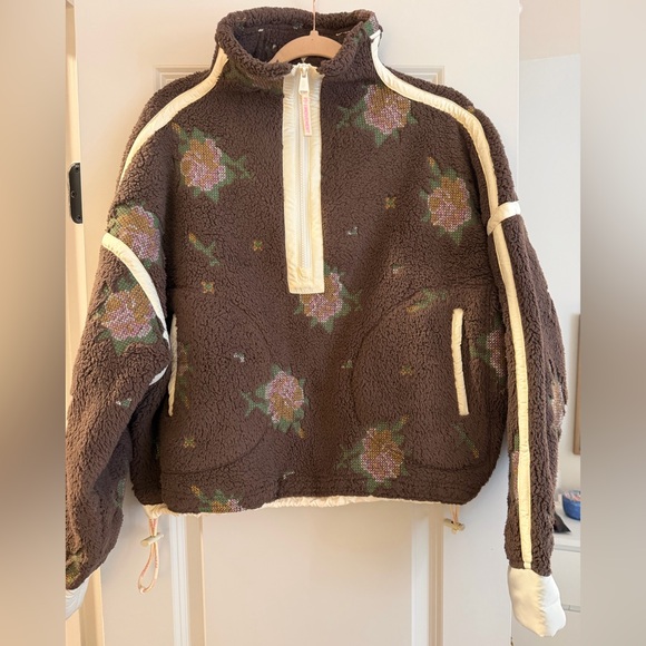 FP Movement by Free People Jackets & Blazers - FP Movement Mountain High Embroidered Half Zip Fleece size Small